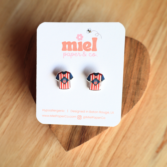 Stud Earrings - Sports Jersey