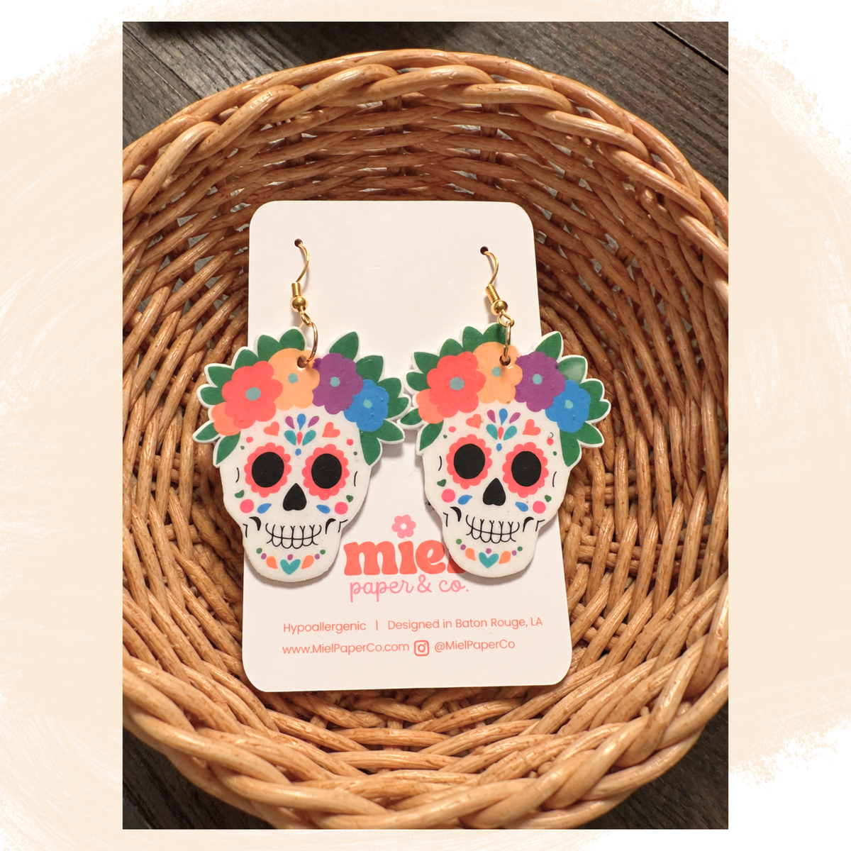 Día de los Muertos Dangle Earrings