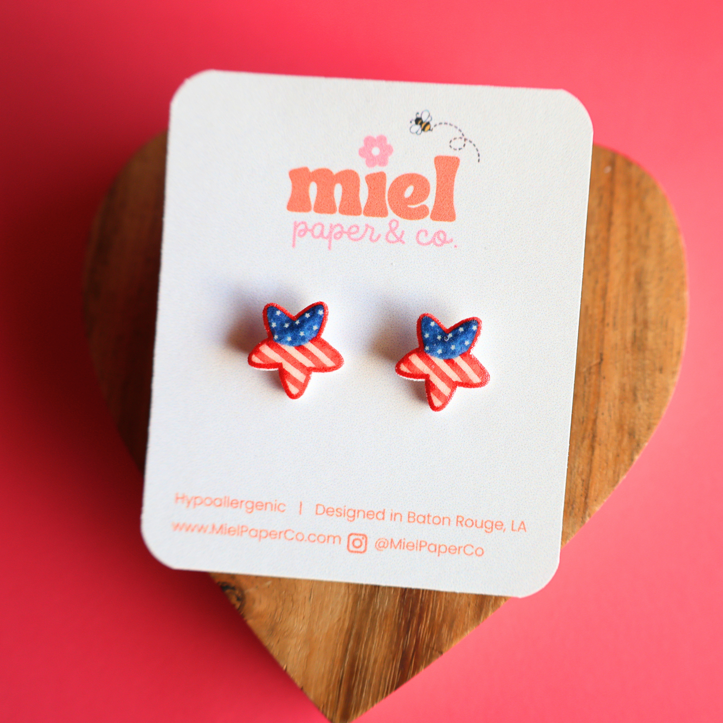 Stud Earrings - USA Stars