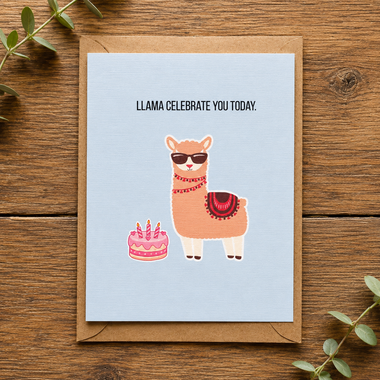 Greeting Card - Llama Celebrate You