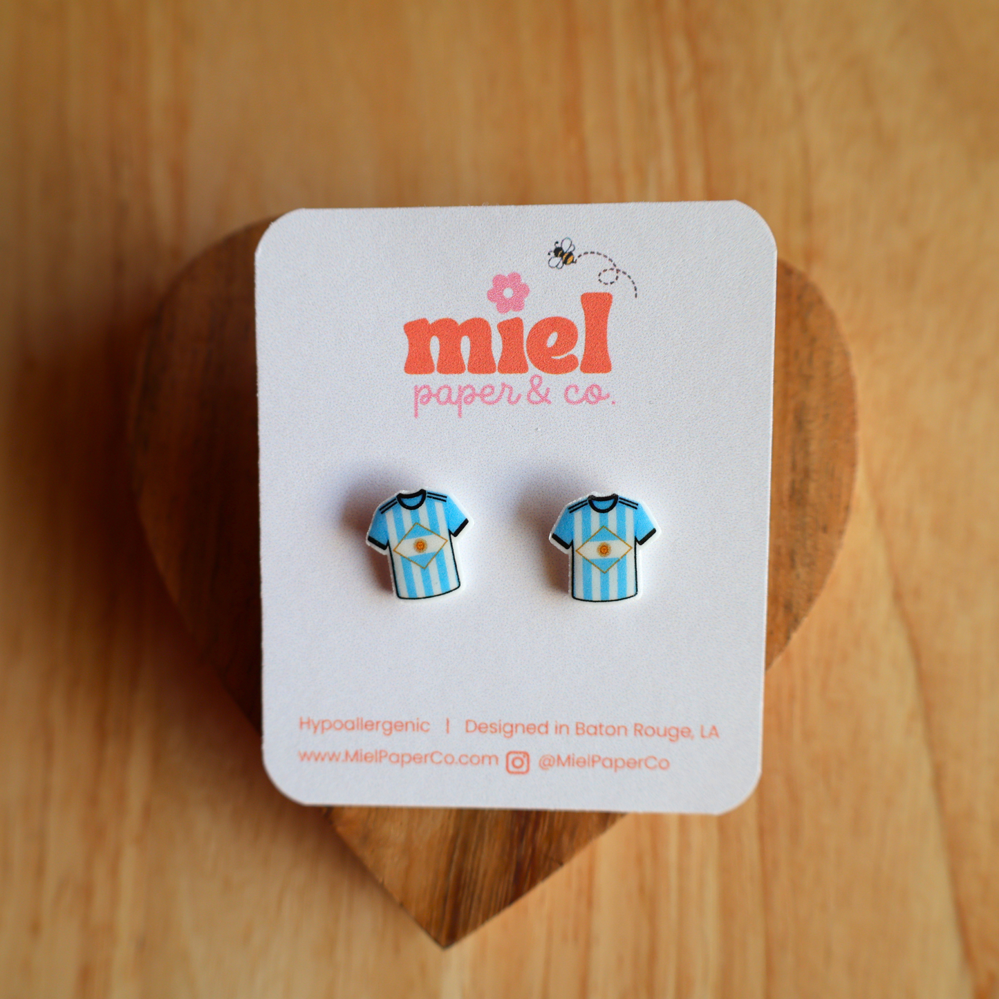 Stud Earrings - Sports Jersey