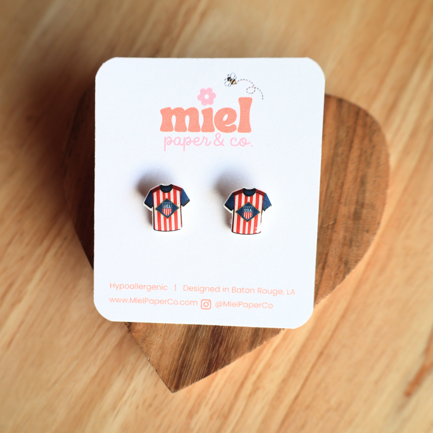 Stud Earrings - Sports Jersey