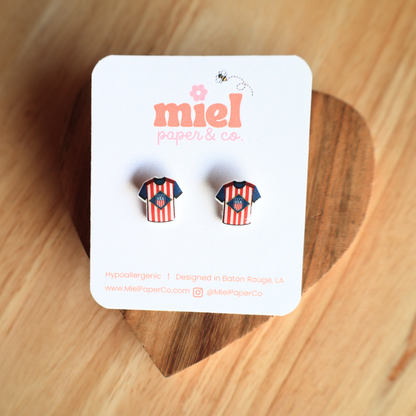 Stud Earrings - Sports Jersey