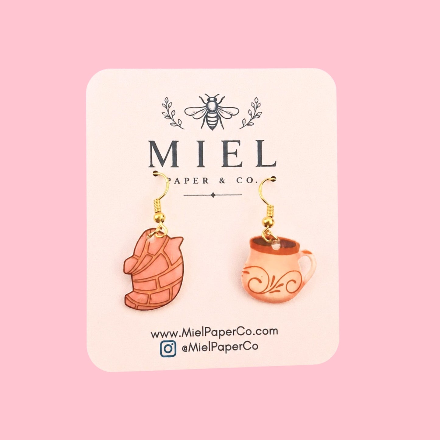 Dangle Earrings - Concha & Cafecito