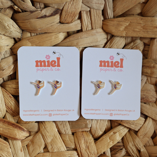 Gymnast Stud Earrings