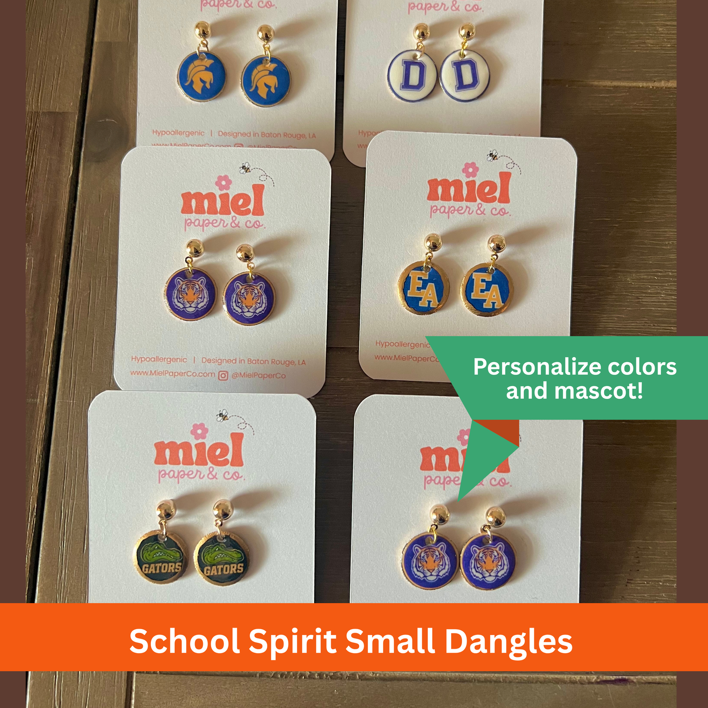 Custom School Spirit Earrings