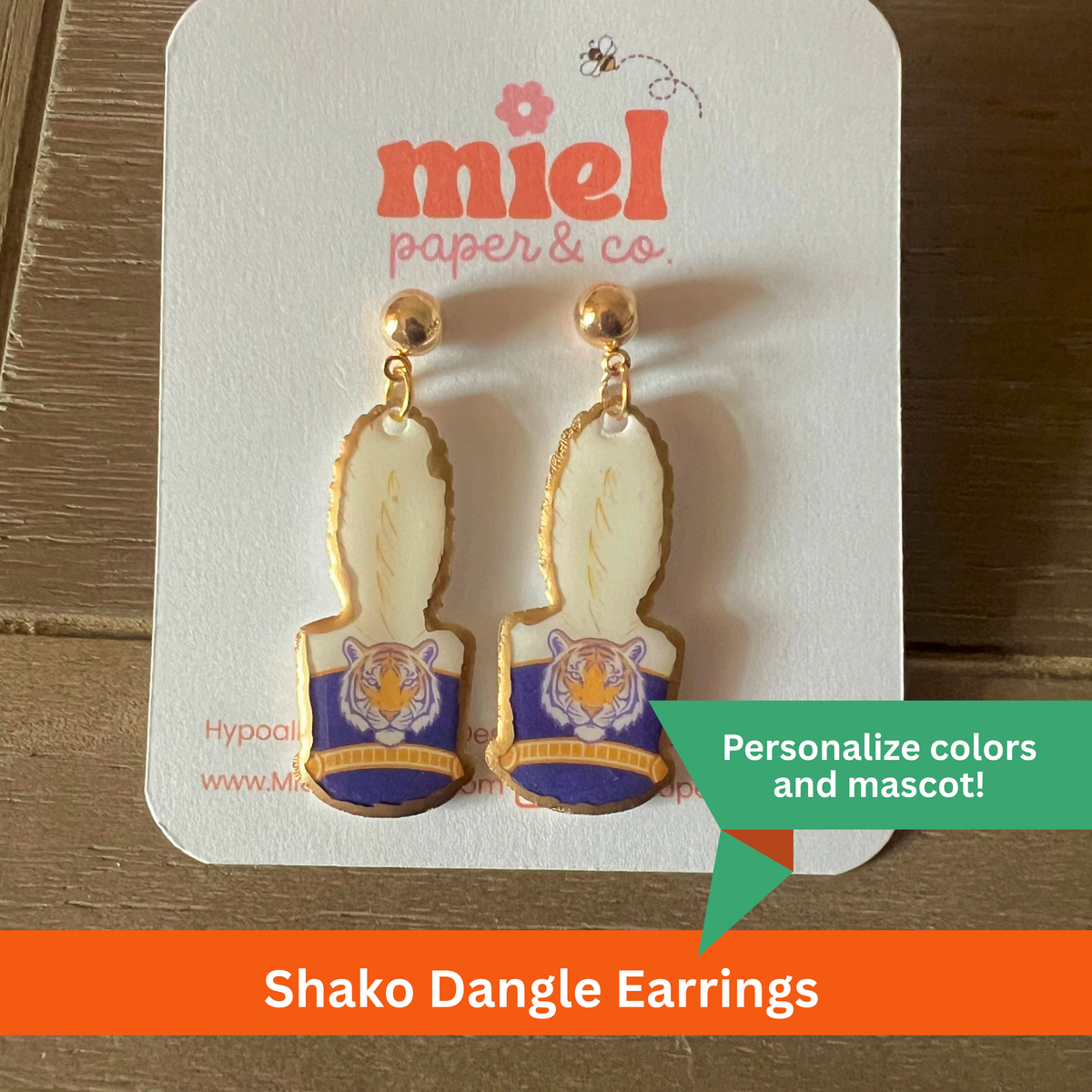 Custom School Spirit Earrings