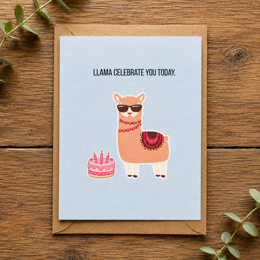 Greeting Card - Llama Celebrate You